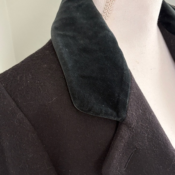 Vintage Talbots 100% Wool Elegant Black Women's Long Coat Jacket Size 6 - Picture 3 of 7